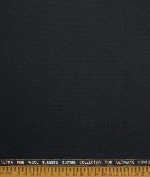 Luigi Bernardo Italy Men's 35% Wool Super 120's Structured  Unstitched Suiting Fabric (Dark Navy Blue) - Image 4