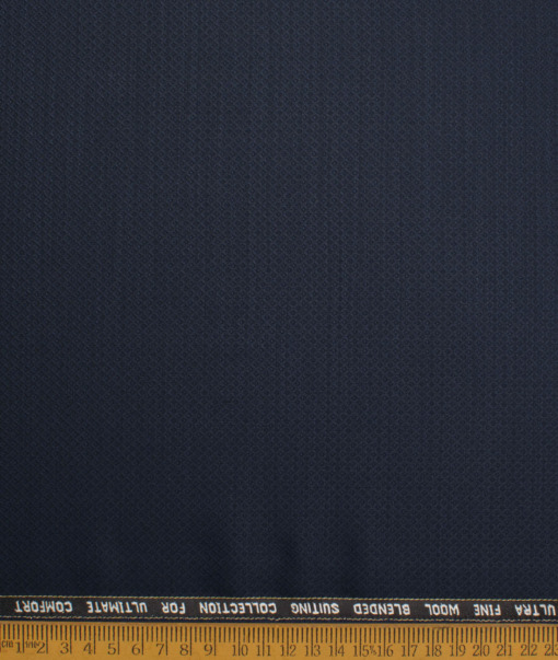 Luigi Bernardo Italy Men's 35% Wool Super 120's Structured  Unstitched Suiting Fabric (Dark Royal Blue) - Image 4