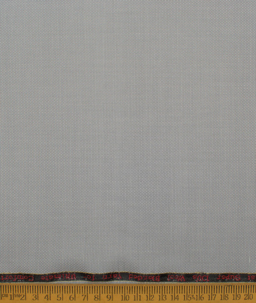 Luigi Bernardo Italy Men's 30% Wool Super 100's Structured  Unstitched Suiting Fabric (Light Grey) - Image 4