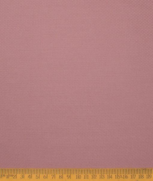 Godstra Men's Terry Rayon  Structured  Unstitched Suiting Fabric (Rose Pink)