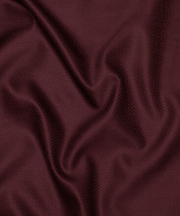 Godstra Men's Terry Rayon  Structured  Unstitched Suiting Fabric (Dark Wine)