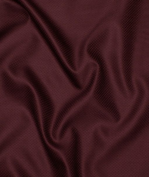 Godstra Men's Terry Rayon  Structured  Unstitched Suiting Fabric (Dark Wine)