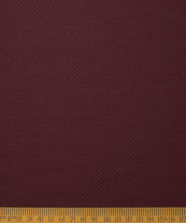 Godstra Men's Terry Rayon  Structured  Unstitched Suiting Fabric (Dark Wine)