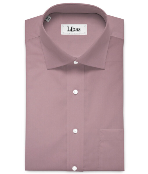 Luthai Men's  Cotton Solids  Unstitched Shirting Fabric (Bouquet Mauve)