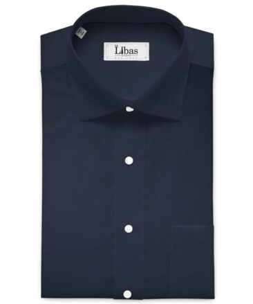 Luthai Men's  Cotton Solids  Unstitched Shirting Fabric (Dark Royal Blue)