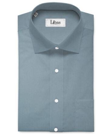 Luthai Men's  Cotton Solids  Unstitched Shirting Fabric (Regent Grey)