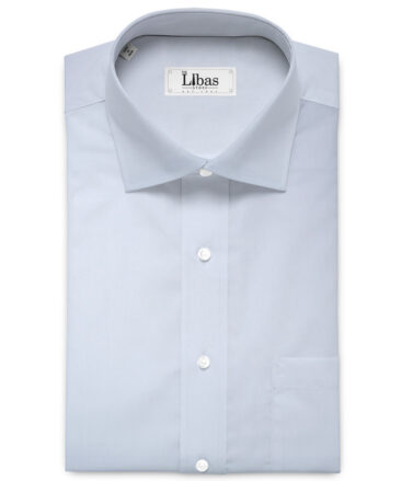 Luthai Men's  Cotton Solids  Unstitched Shirting Fabric (Sky Blue)