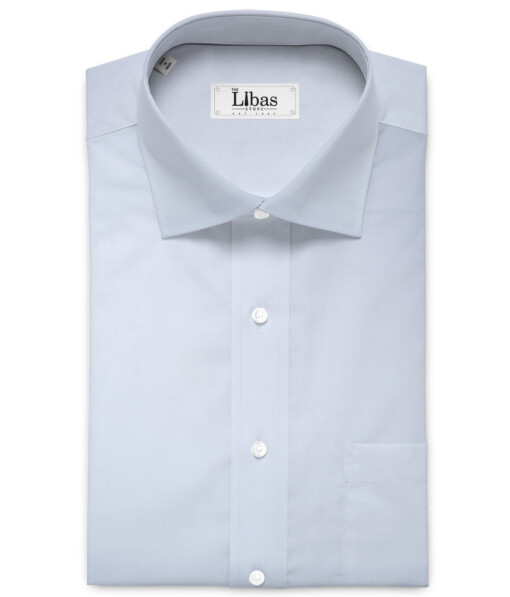 Luthai Men's  Cotton Solids  Unstitched Shirting Fabric (Sky Blue)