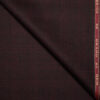 OCM Men's 60% Wool  Checks  Unstitched Tweed Fabric for Jacket & Blazer  (Dark Wine)