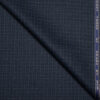 OCM Men's 60% Wool  Checks  Unstitched Tweed Fabric for Jacket & Blazer  (Dark Royal Blue)