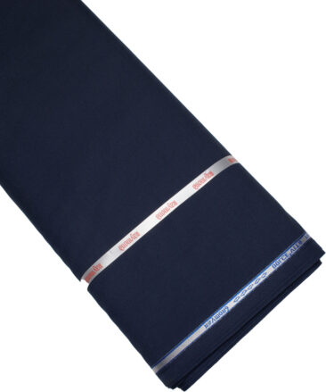 Raymond Men's 25% Wool Super 70's Solids  Unstitched Suiting Fabric (Dark Blue)