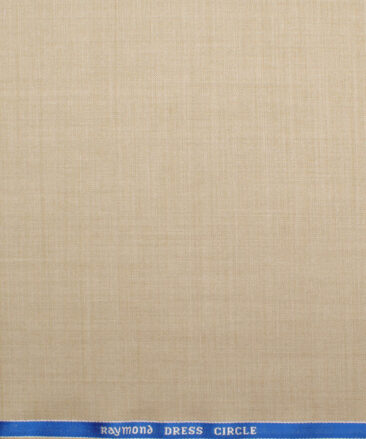 Raymond Men's 25% Wool  Self Design  Unstitched Suiting Fabric (Buttermilk Beige)