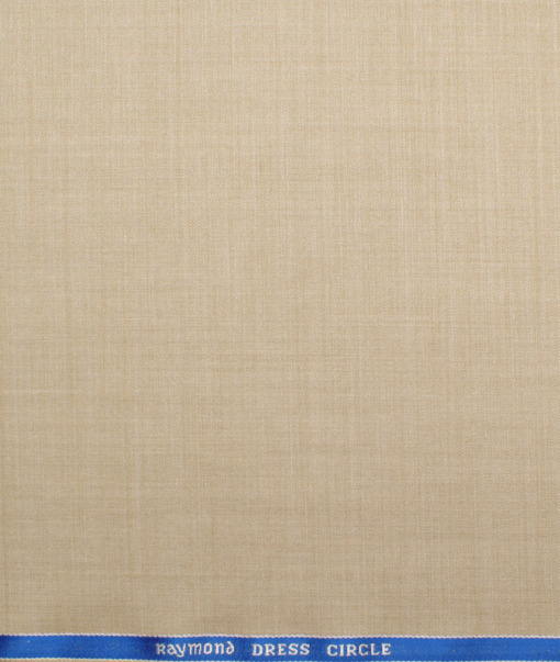 Raymond Men's 25% Wool  Self Design  Unstitched Suiting Fabric (Buttermilk Beige)