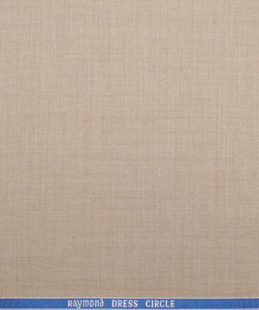 Raymond Men's 25% Wool  Self Design  Unstitched Suiting Fabric (Linen Beige)