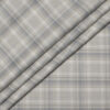 Soktas Men's  Giza Cotton Checks  Unstitched Shirting Fabric (Light Grey)