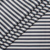 Soktas Men's  Giza Cotton Striped  Unstitched Shirting Fabric (White & Dark Blue)