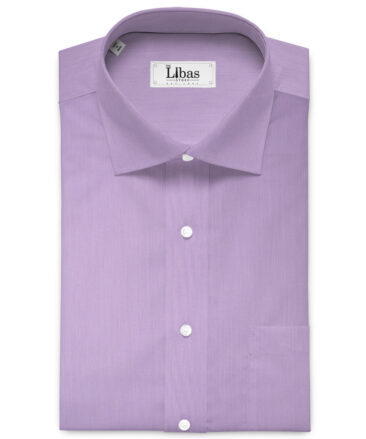 Soktas Men's 120/2 Giza Cotton Structured  Unstitched Shirting Fabric (Light Purple)