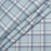 Premier Mills Men's  Giza Cotton Checks  Unstitched Shirting Fabric (Arctic Blue)