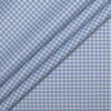 Premier Mills Men's  Giza Cotton Checks  Unstitched Shirting Fabric (White & Blue)