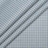 Premier Mills Men's  Giza Cotton Checks  Unstitched Shirting Fabric (White & Greyish Blue)