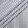 Premier Mills Men's  Giza Cotton Checks  Unstitched Shirting Fabric (White & Grey)