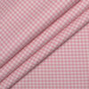 Premier Mills Men's  Giza Cotton Checks  Unstitched Shirting Fabric (White & Pink)