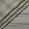 Siyaram's Men's  Superfine Cotton Striped  Unstitched Shirting Fabric (Olive Green)