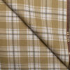 OCM Men's  Acrylic Wool Checks  Unstitched Shirting Fabric (White & Light Brown)