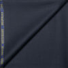 Cavalero Italy Men's 60% Wool Super 120's Self Design  Unstitched Trouser Fabric (Dark Blue)