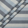 Italian Channel Men's Terry Rayon  Striped  Unstitched Suiting Fabric (Light Grey & Sky Blue)