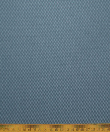 Italian Channel Men's Terry Rayon  Structured  Unstitched Suiting Fabric (Greyish Blue)