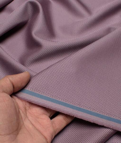 Italian Channel Men's Terry Rayon  Structured  Unstitched Suiting Fabric (Turkish Rose Purple)