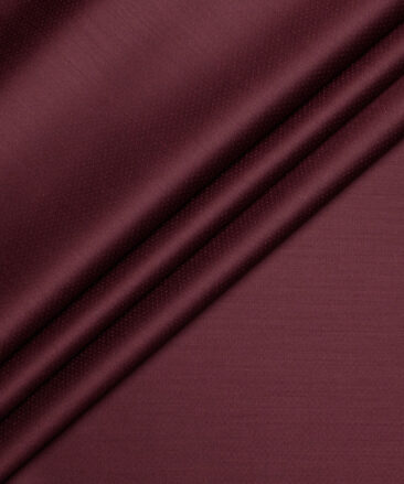 Luigi Bernardo Italy Men's Terry Rayon  Self Design  Unstitched Suiting Fabric (Dark Wine)