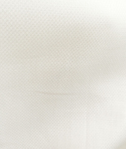 Linen Club Men's Pure Linen 40 LEA Structured  Unstitched Suiting Fabric (Cream)