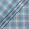 Arvind Men's  Superfine Cotton Checks  Unstitched Shirting Fabric (Grey & Blue)