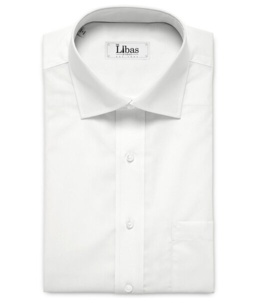 Ruby Mills Men's  Cotton Solids  Unstitched Shirting Fabric (White)