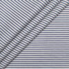 Soktas Men's 80's Giza Cotton Striped  Unstitched Shirting Fabric (White & Dark Blue)